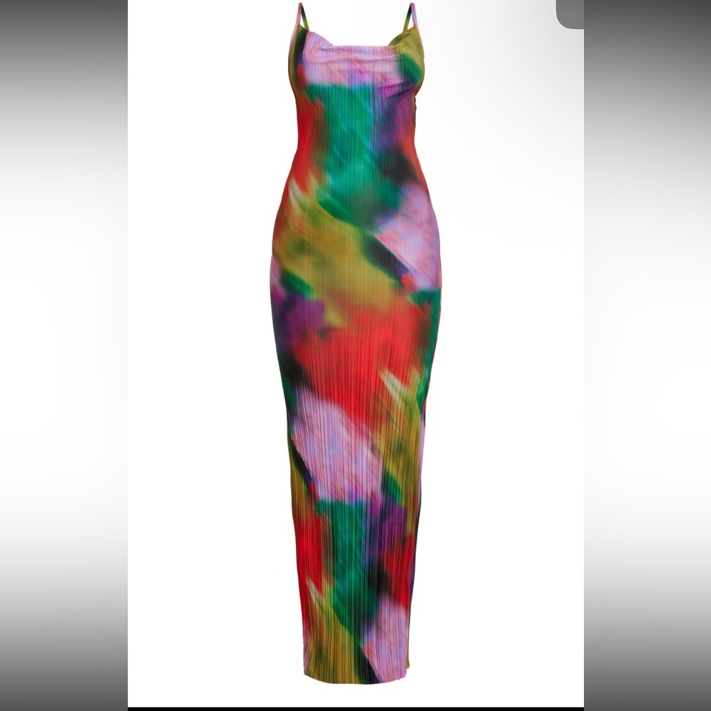PrettyLittleThing Vibrant Multicolor Maxi Dress - Picture 3 of 3